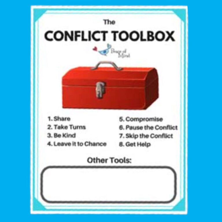 Conflict Toolbox Anchor Chart for 1st-5th Grade Classrooms – Peace of ...
