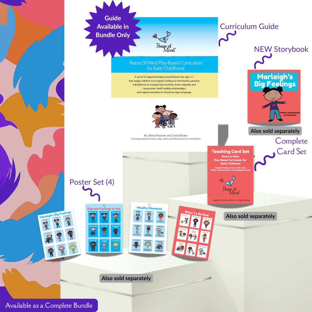Peace of Mind Play-Based Curriculum Complete Bundle (Guide + Card Set + Posters + Storybook)